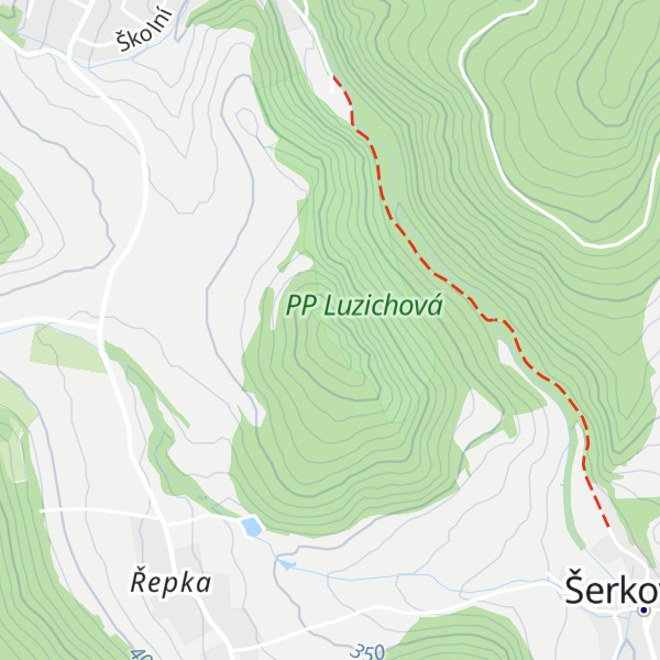 Map of Luzichová [Lomnice]
