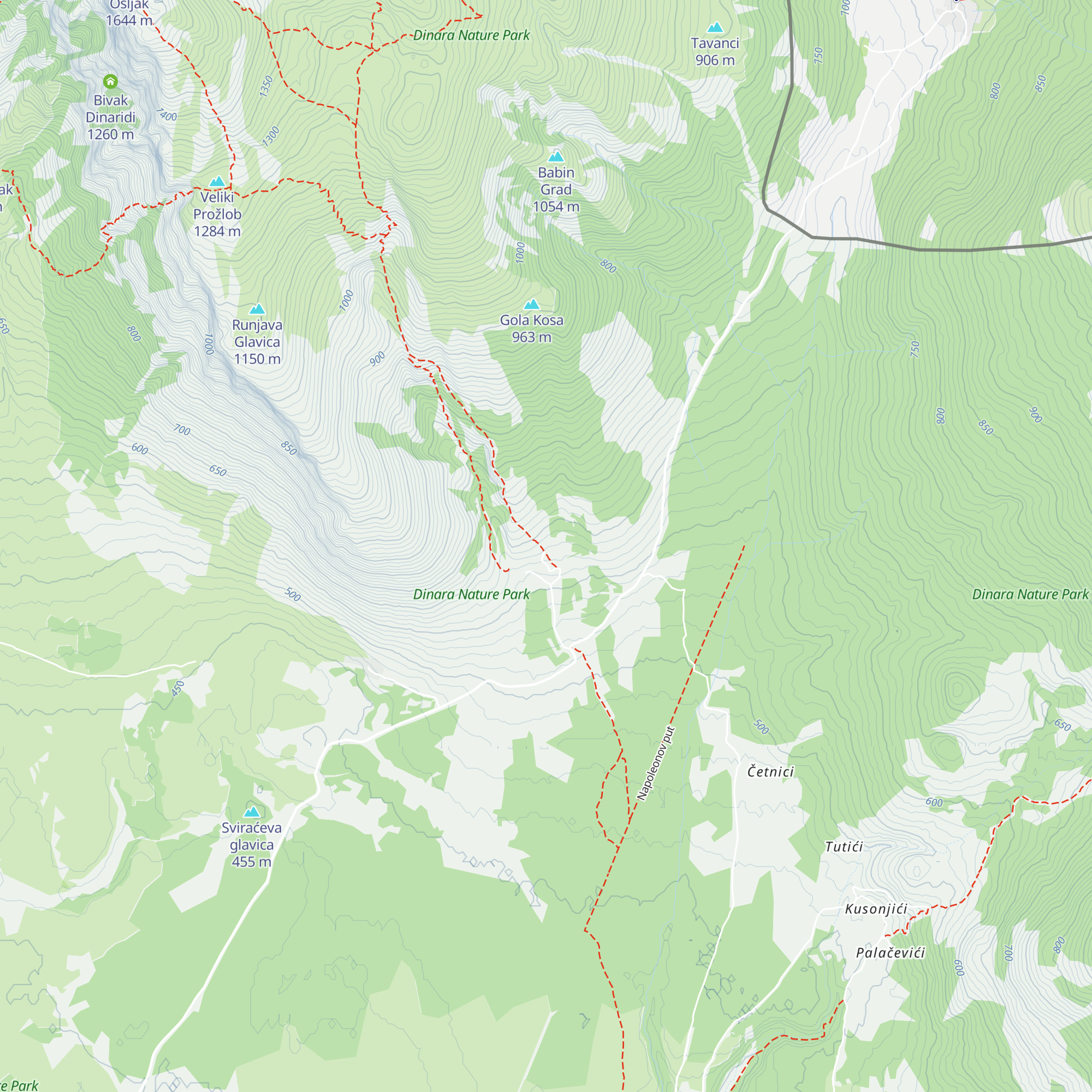 Glavaš map