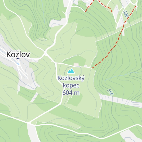 Map of Kozlovský kopec