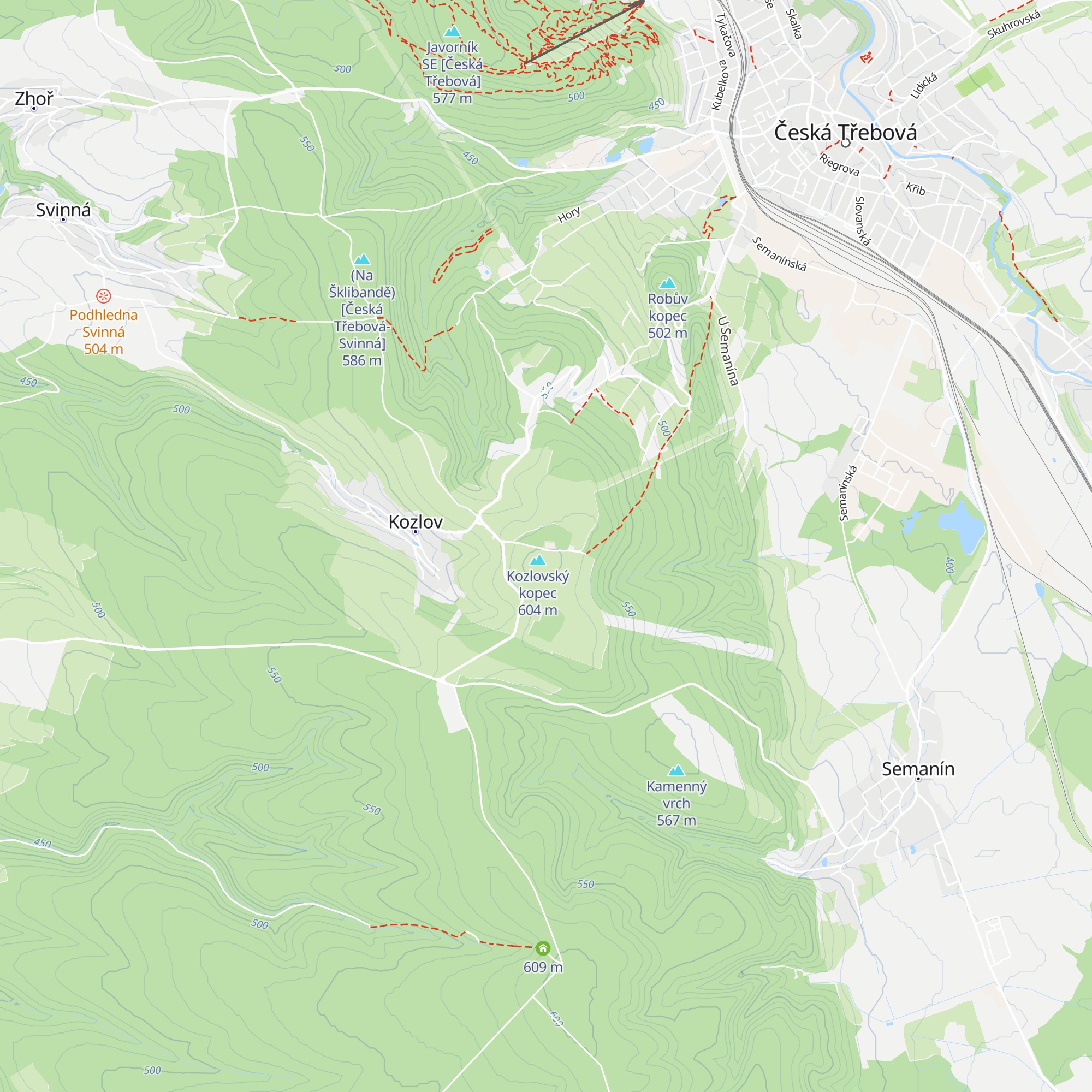 Chata Maxe Švabinského map