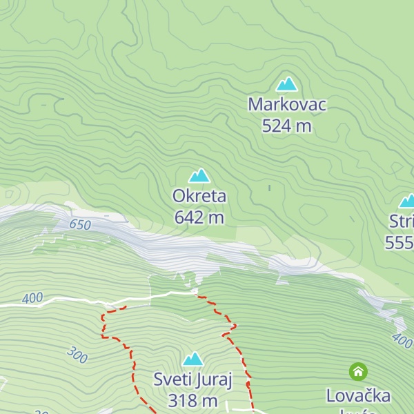 Map of Mali Kozjak