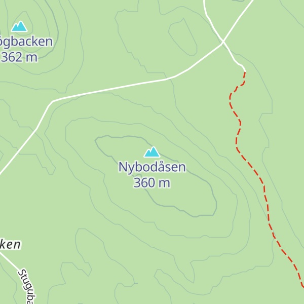 Map of Nybodåsen