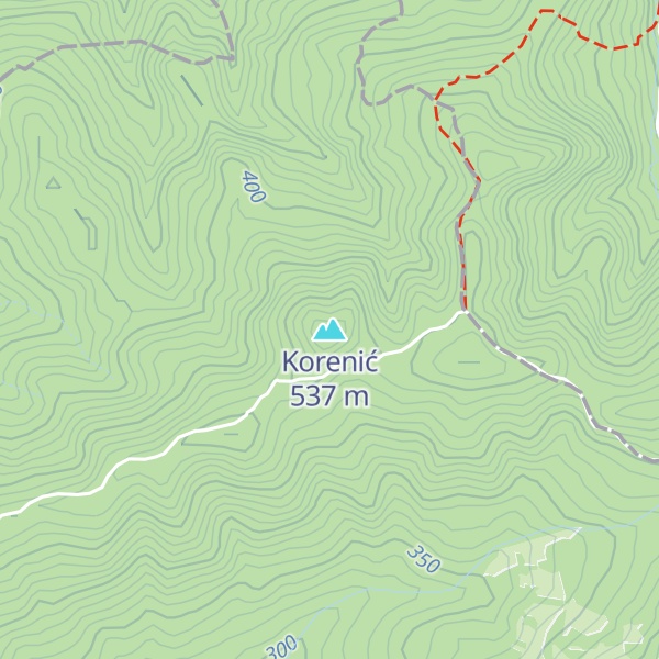 Map of Korenić
