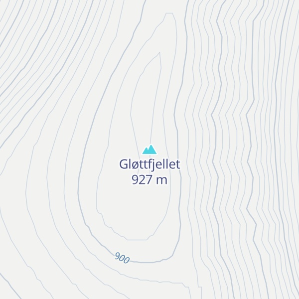 Map of Gløttfjellet