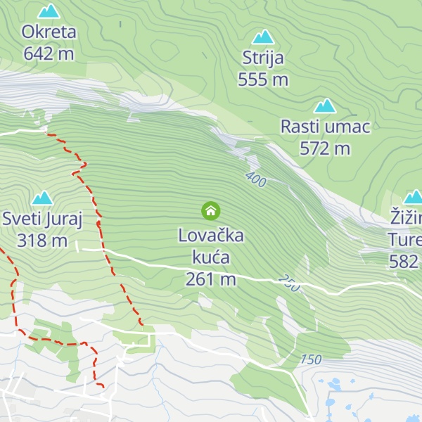 Map of Lovačka kuća