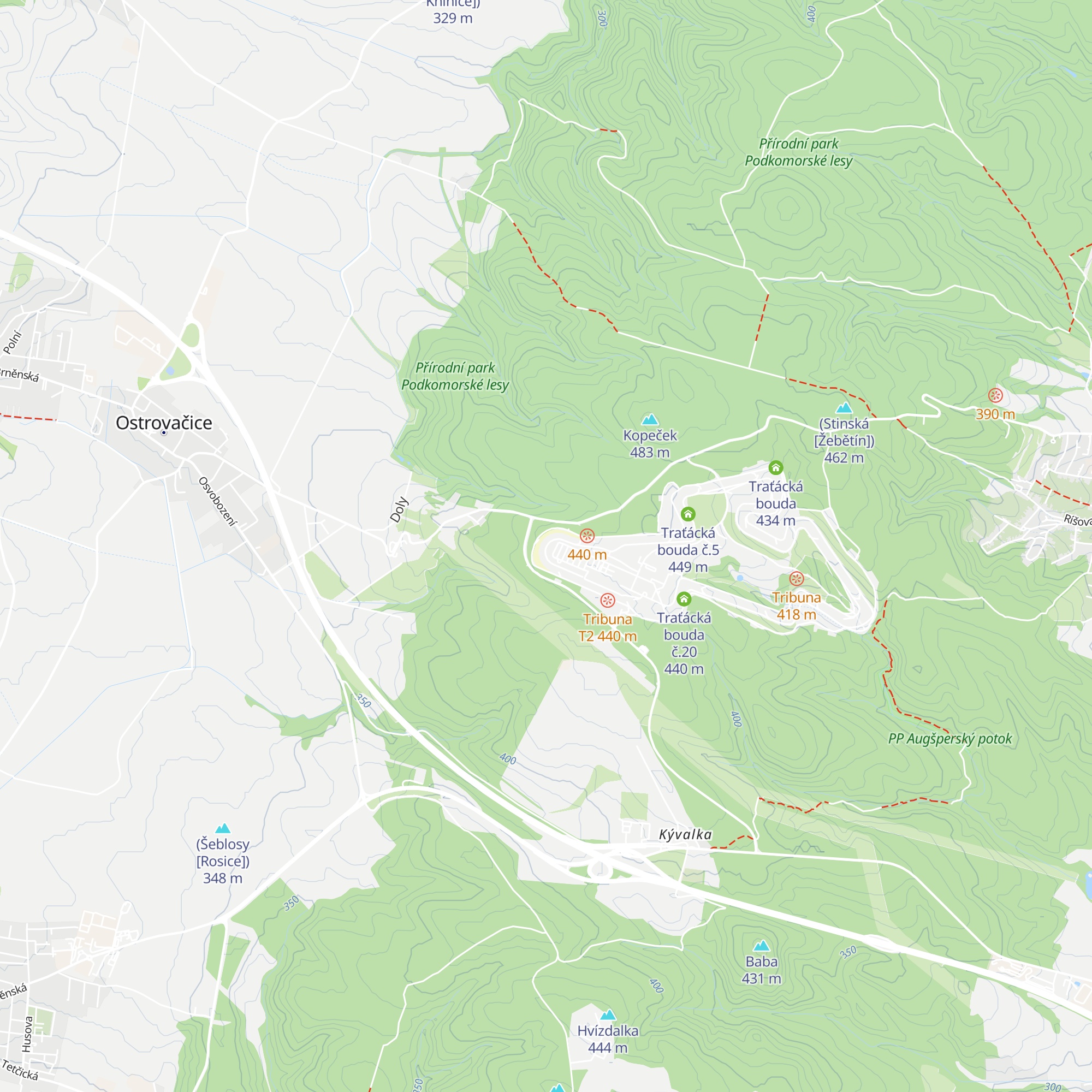 Traťácká bouda č.2 map