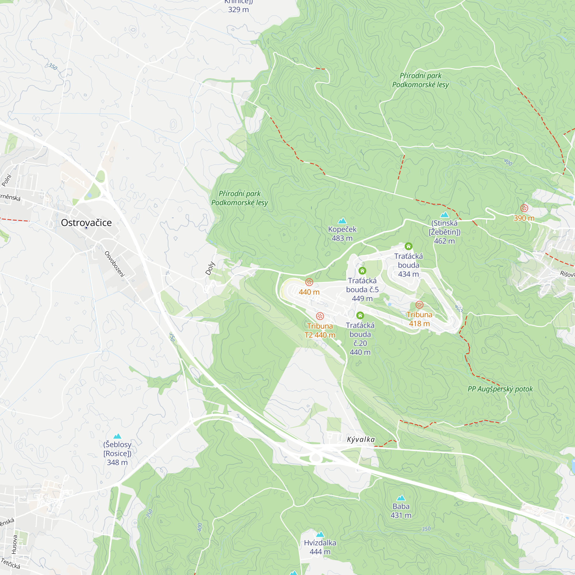Traťácká bouda č.2 map