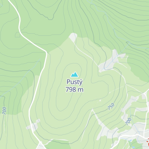 Map of Pustý