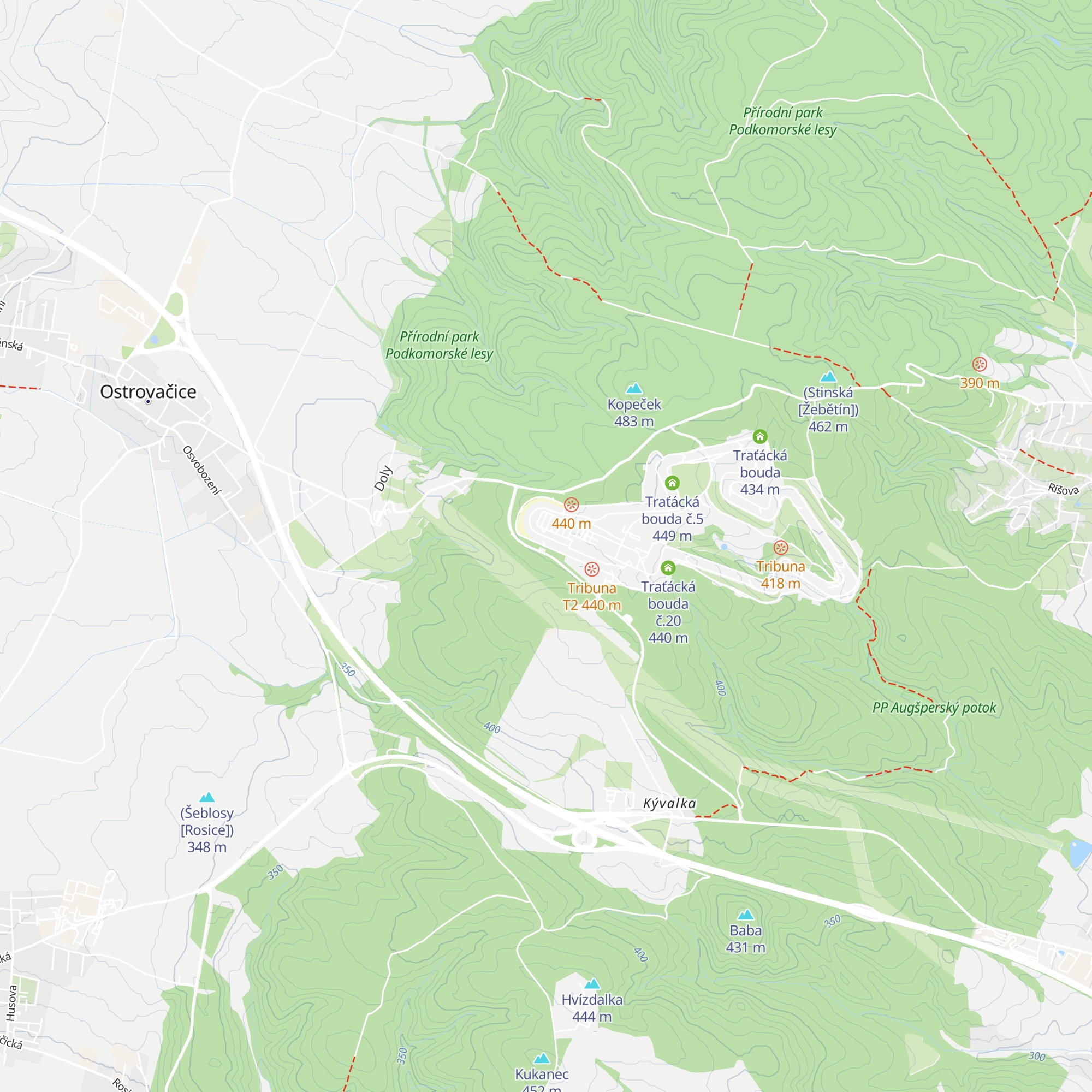 Traťácká bouda č.1 map