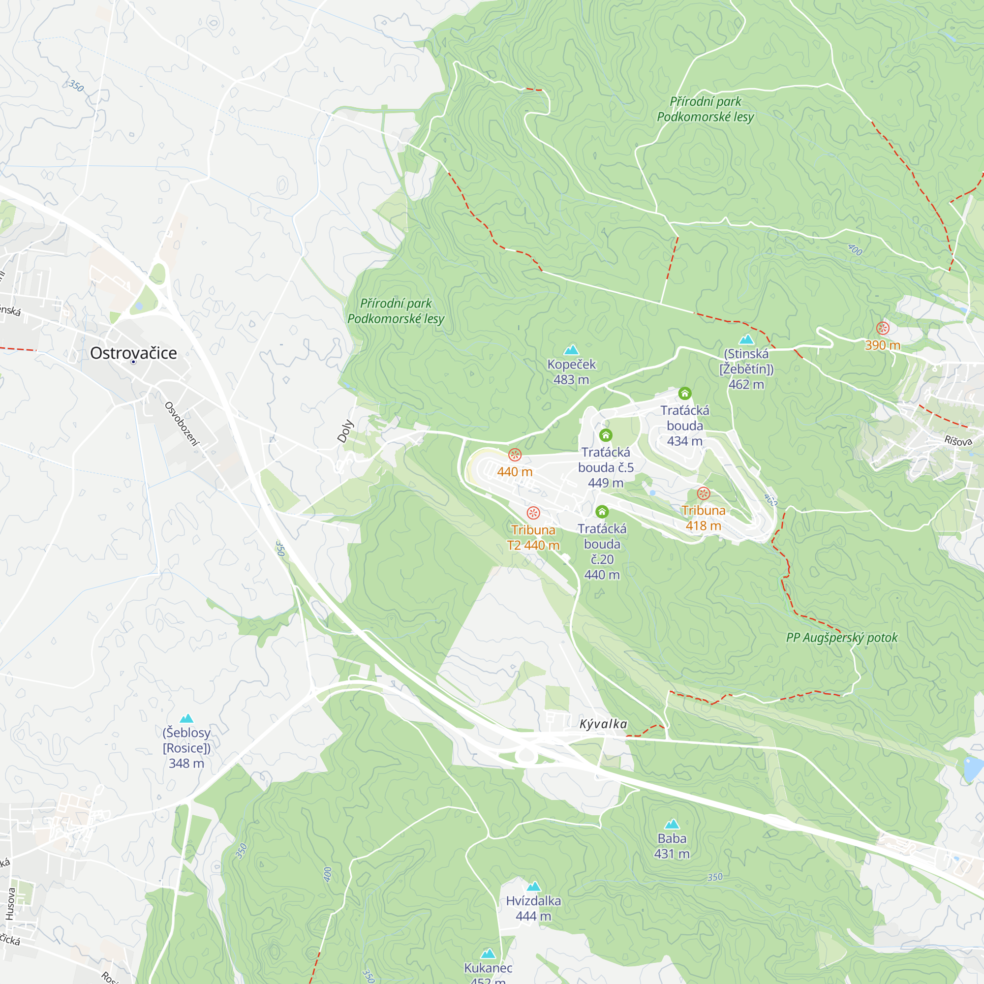 Traťácká bouda č.1 map