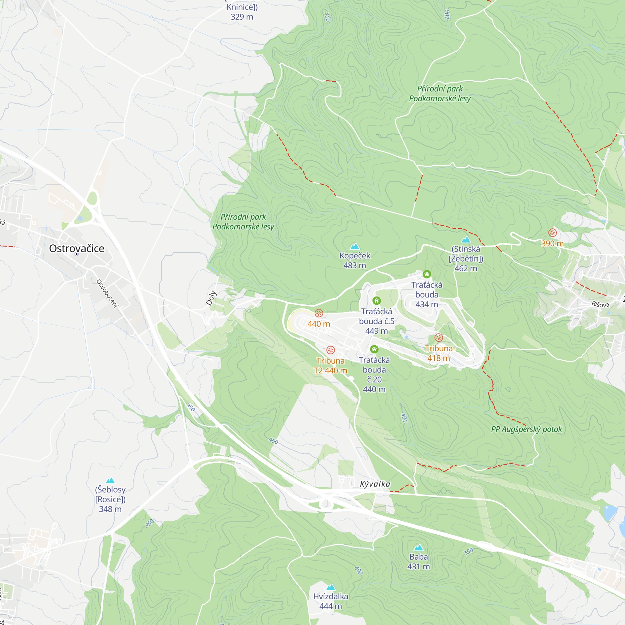 Traťácká bouda č.3 map