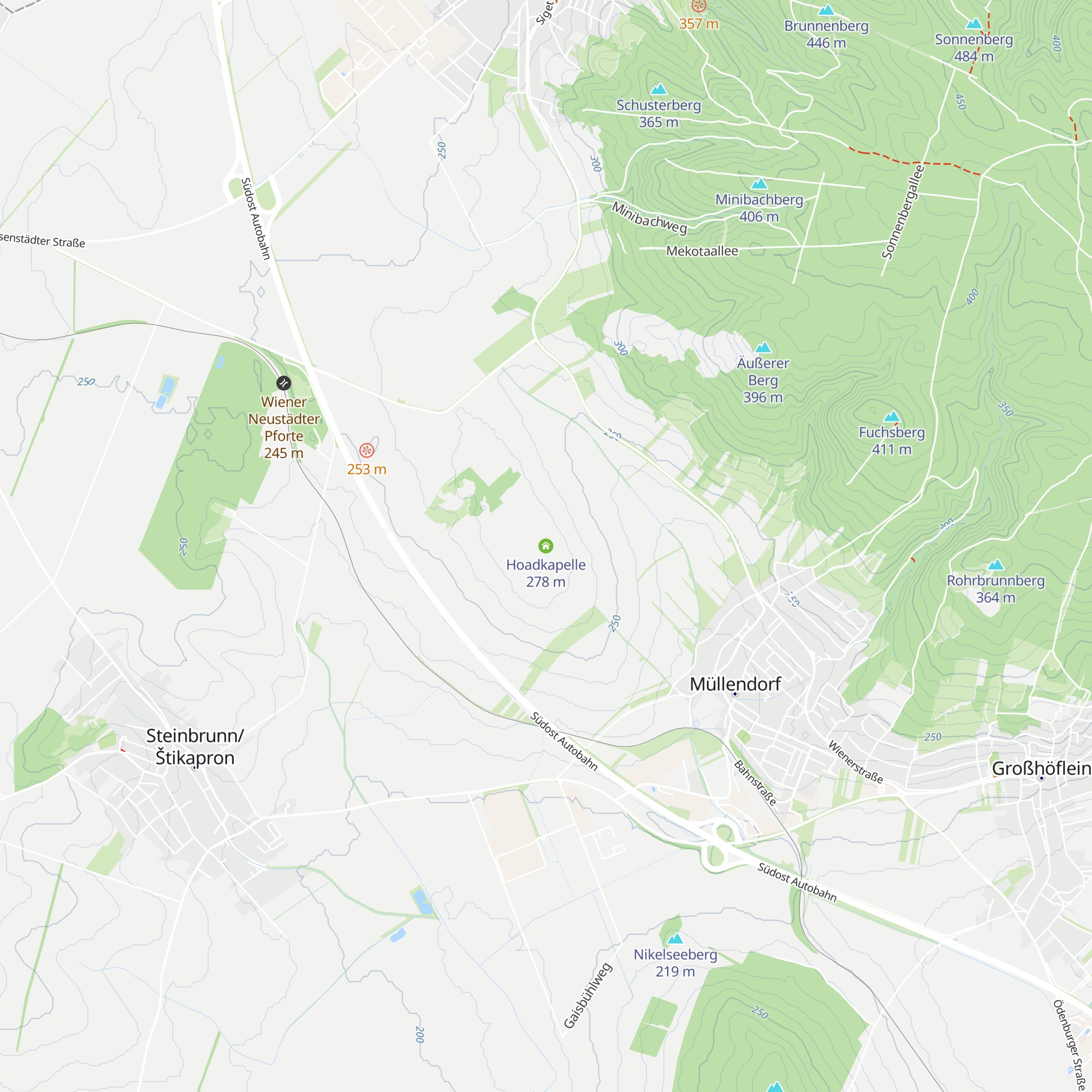 Hoadkapelle map