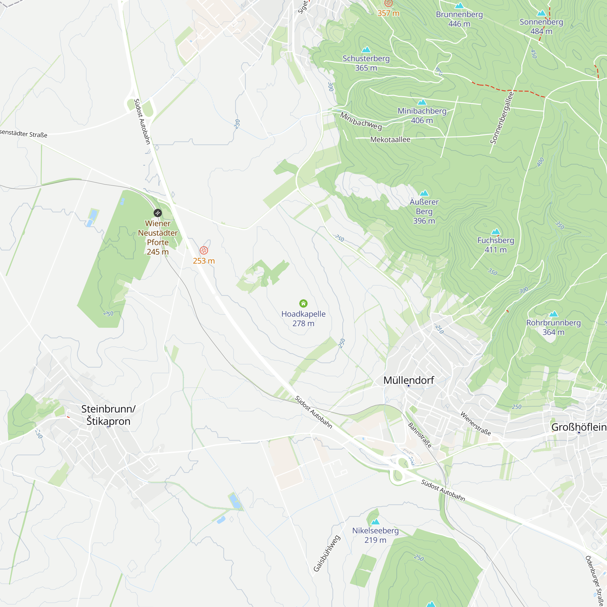 Hoadkapelle map