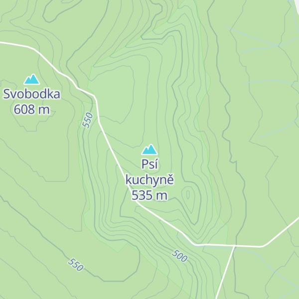 Map of Psí kuchyně