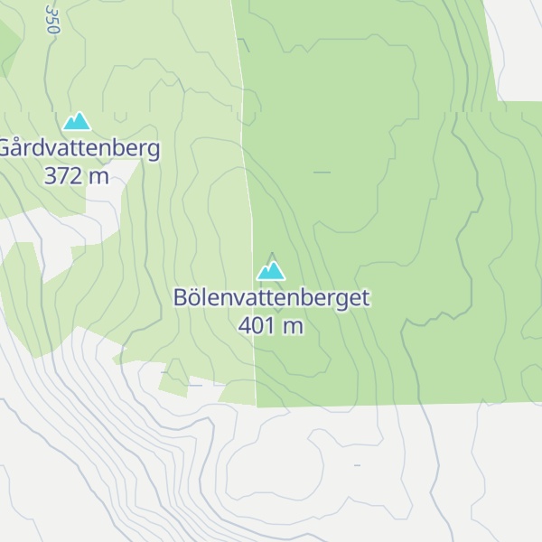Map of Bölenvattenberget