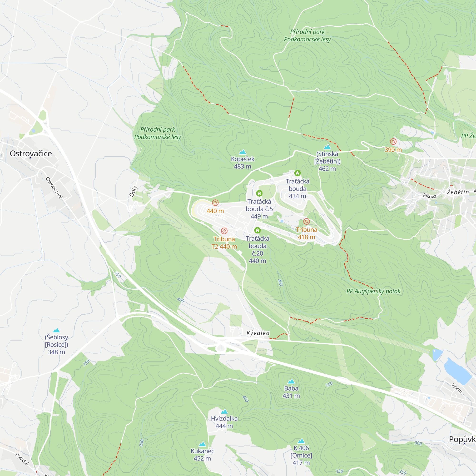 Traťácká bouda č.21 map