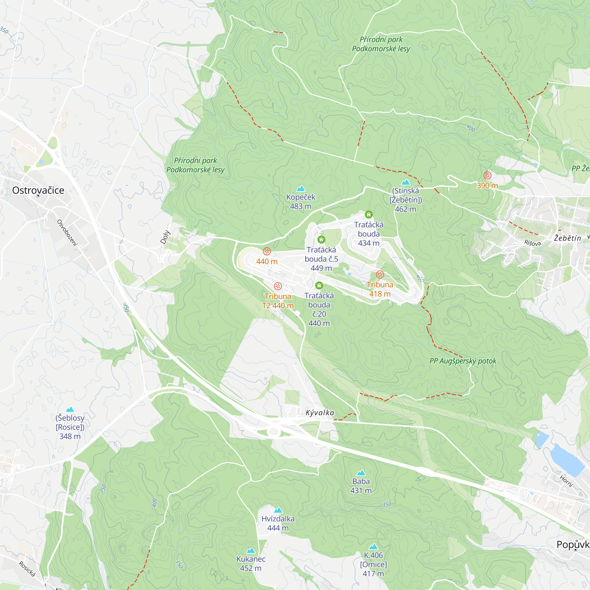 Traťácká bouda č.21 map
