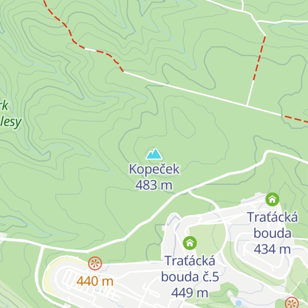 Map of Kopeček