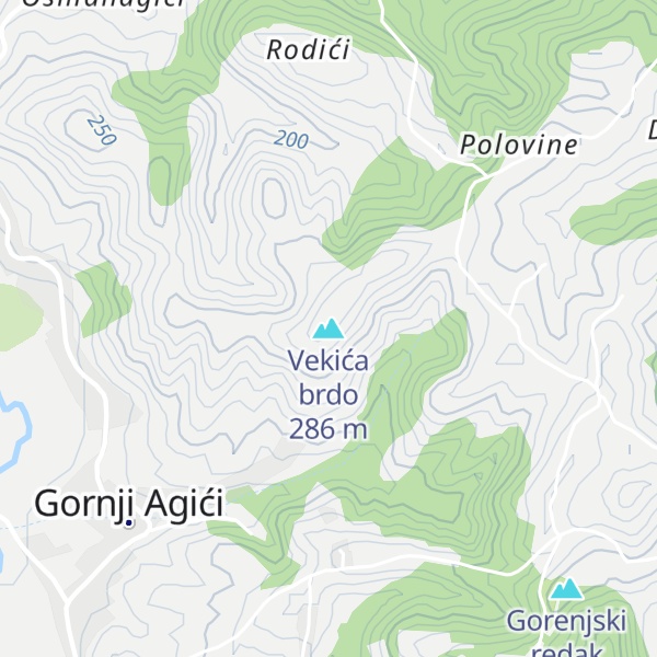 Map of Vekića brdo