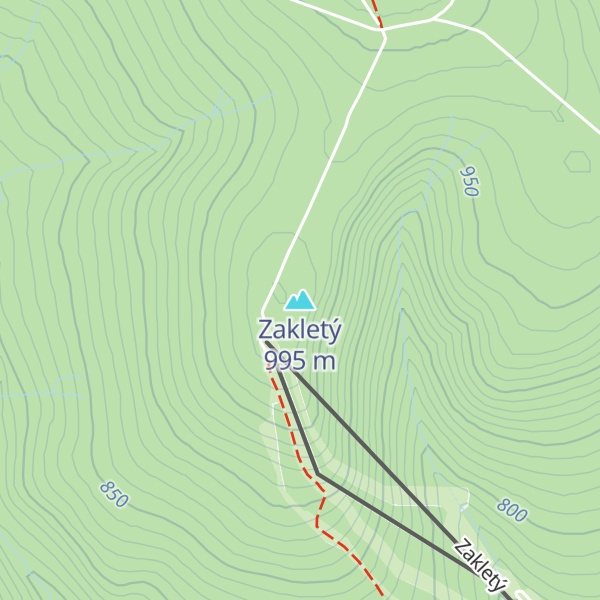 Map of Zakletý