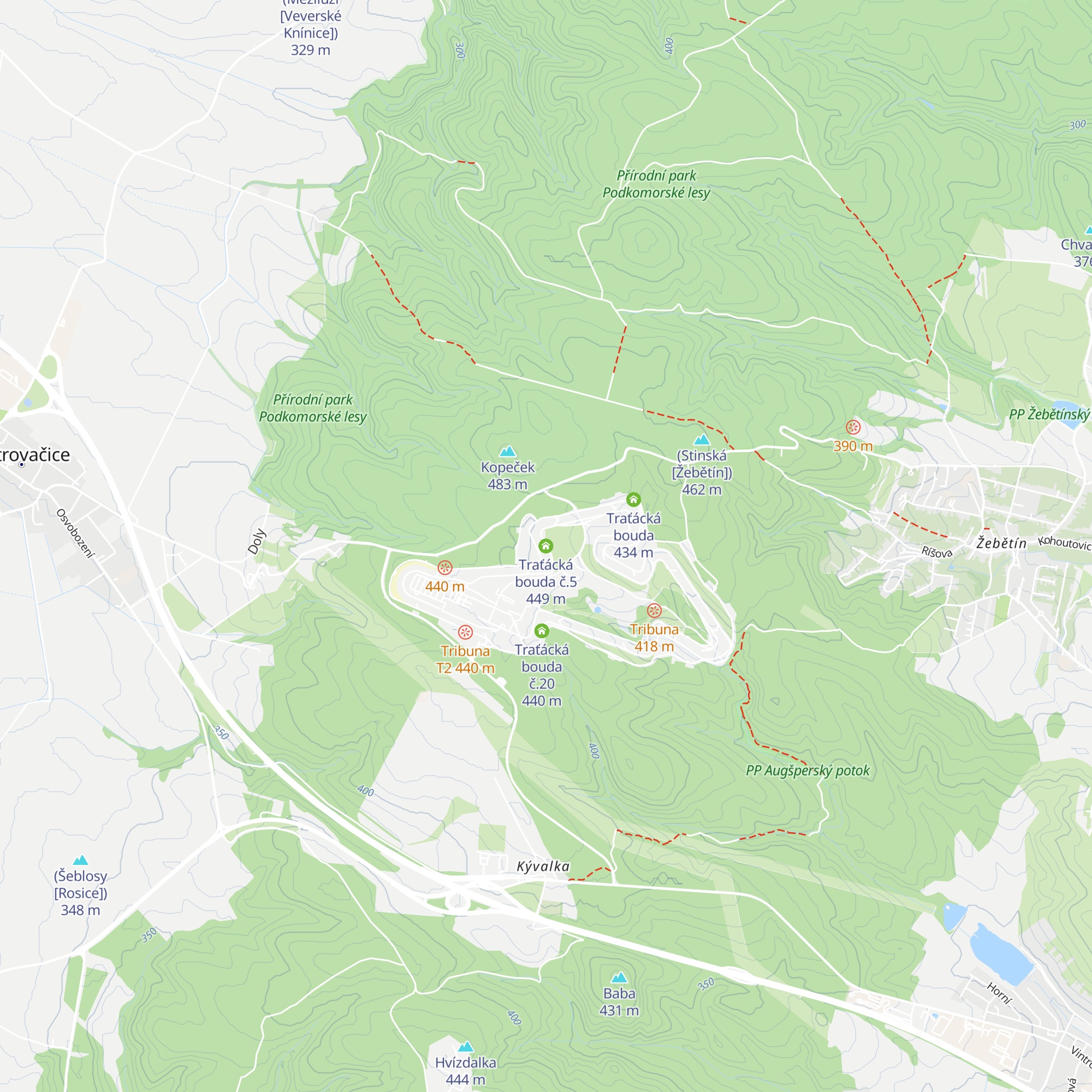 Traťácká bouda č.5 map