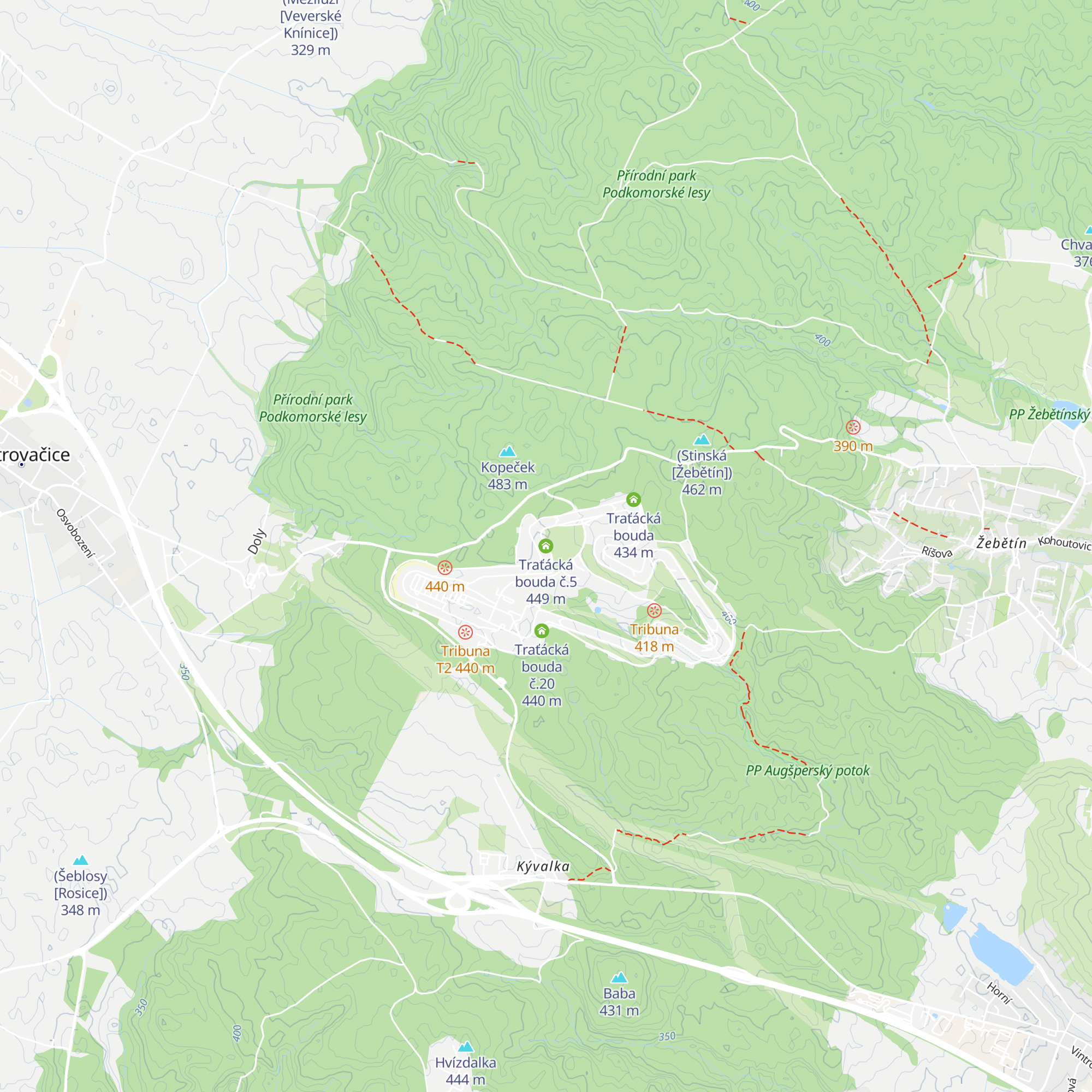 Traťácká bouda č.5 map