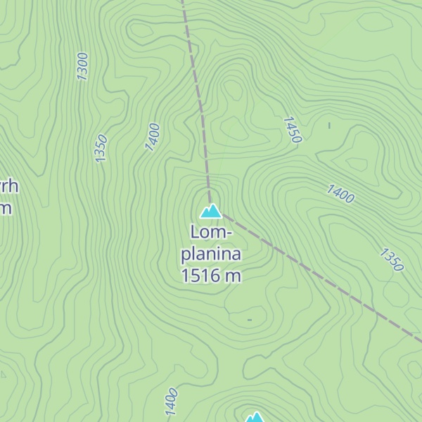Map of Lom-planina