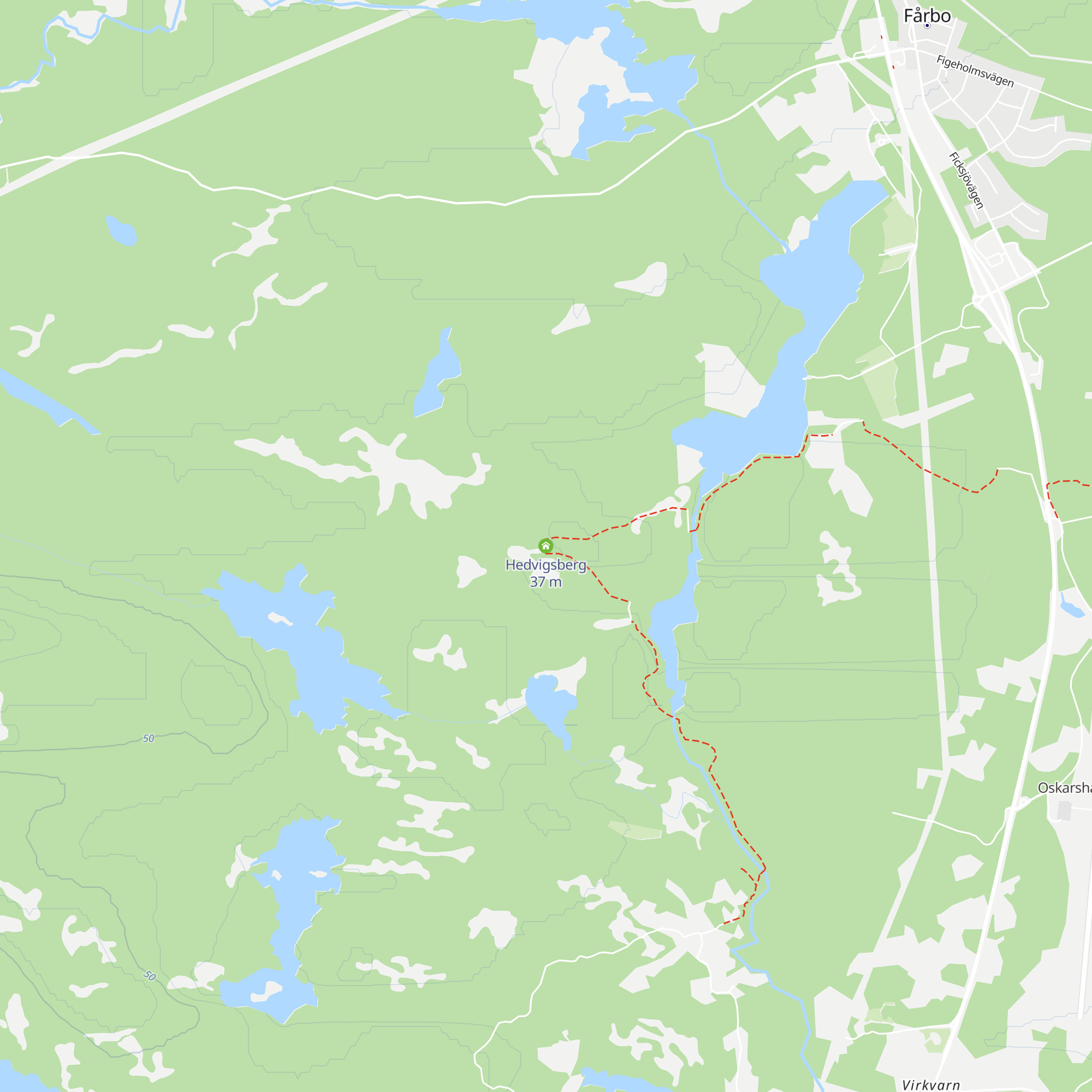Hedvigsberg map