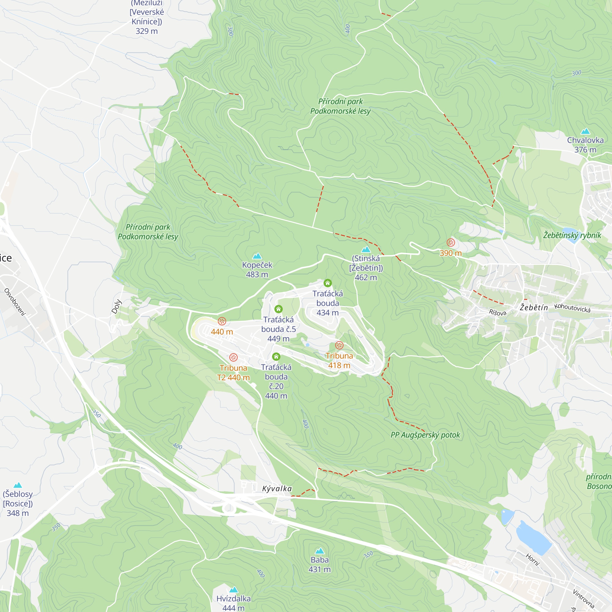 Traťácká bouda č.10 map