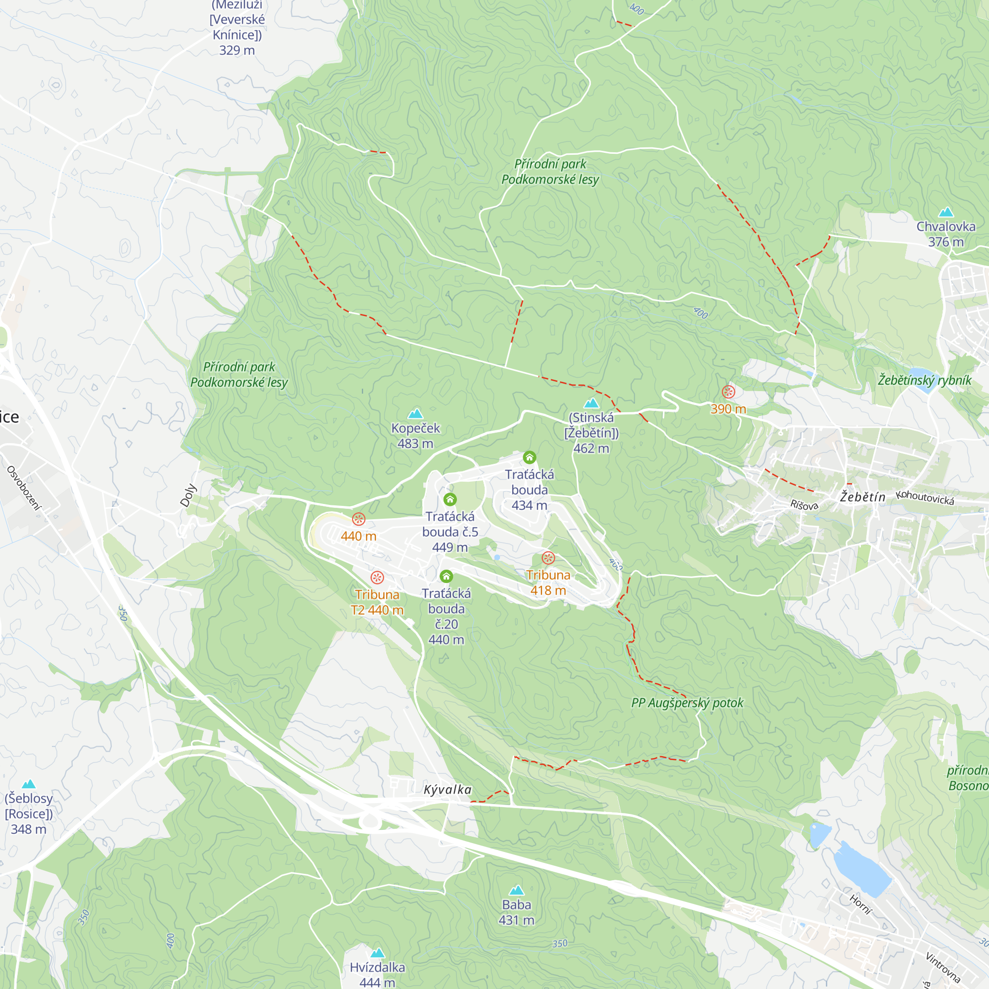 Traťácká bouda č.10 map