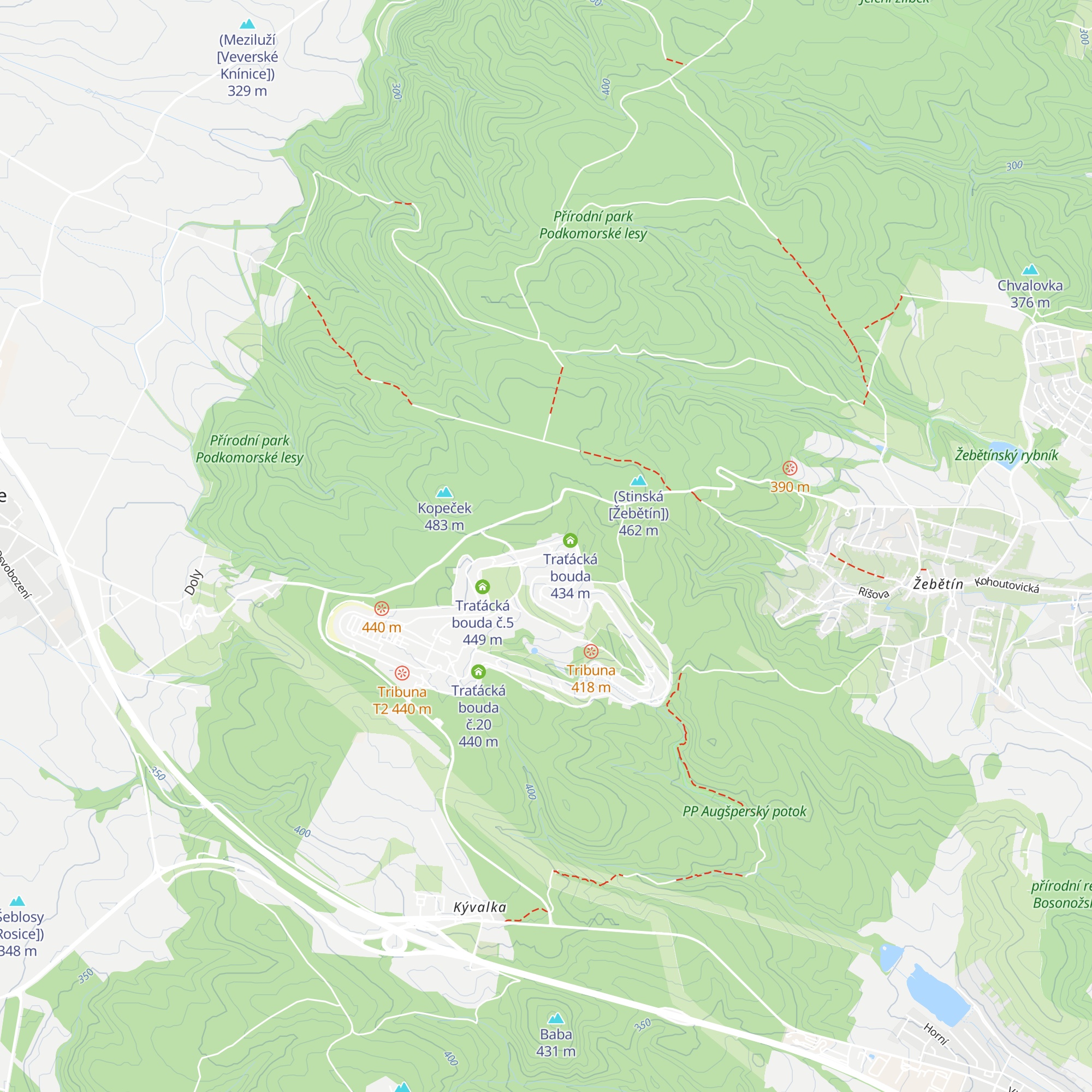 Traťácká bouda č.7 map