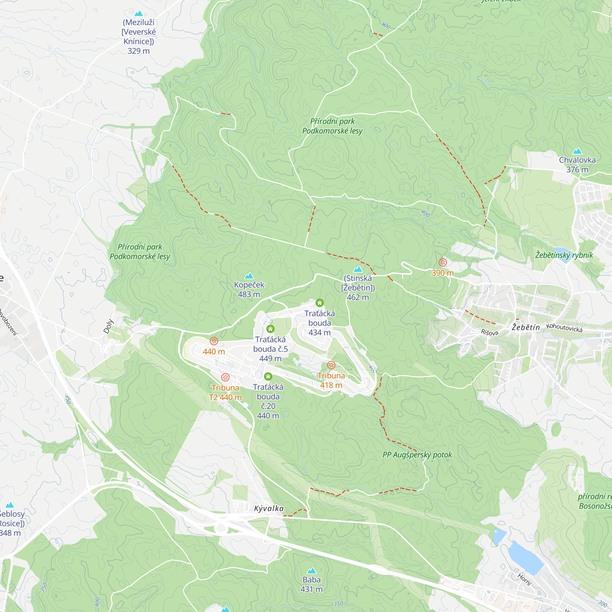 Traťácká bouda č.7 map