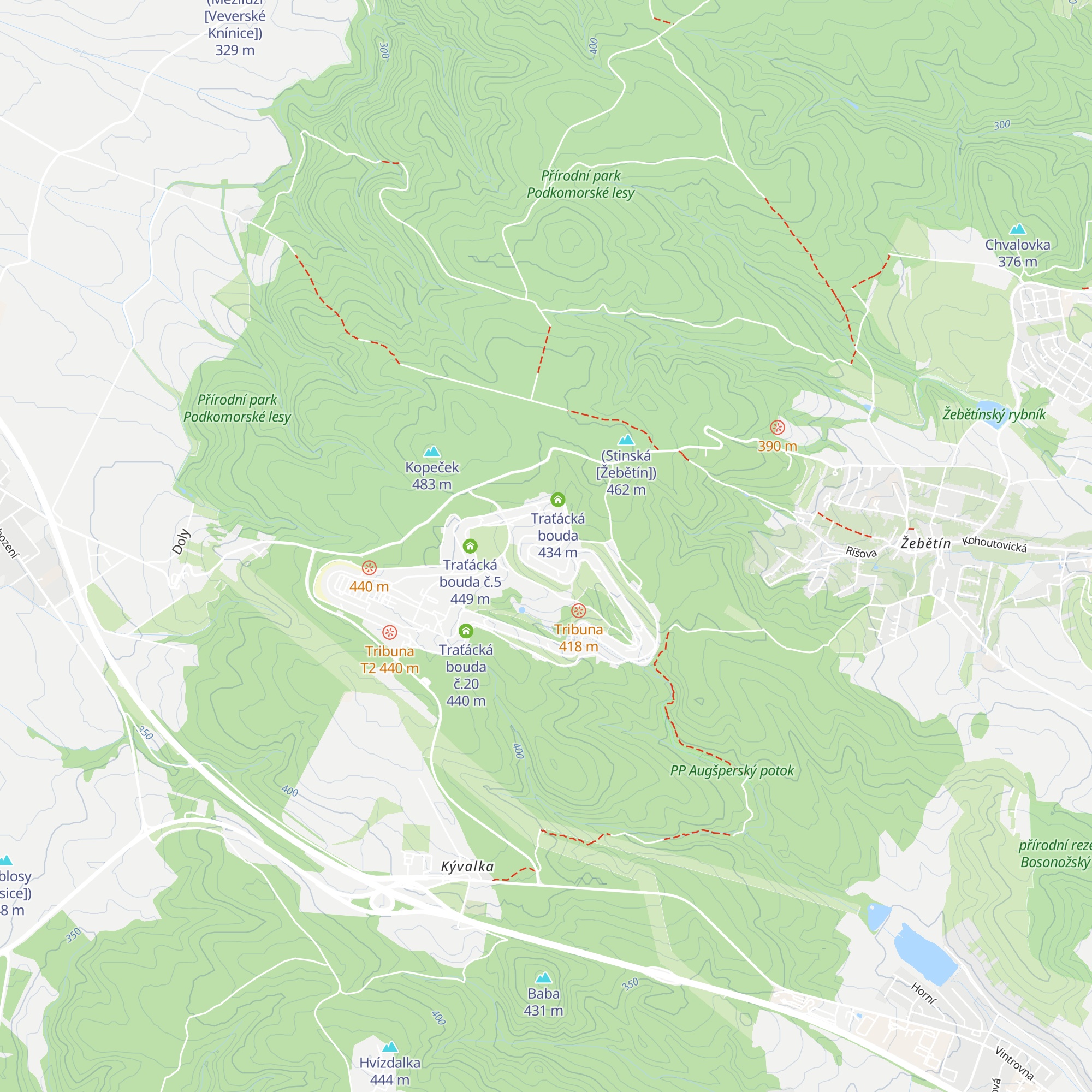 Traťácká bouda č.9 map