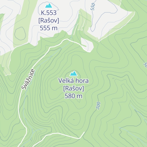 Map of Velká hora [Rašov]