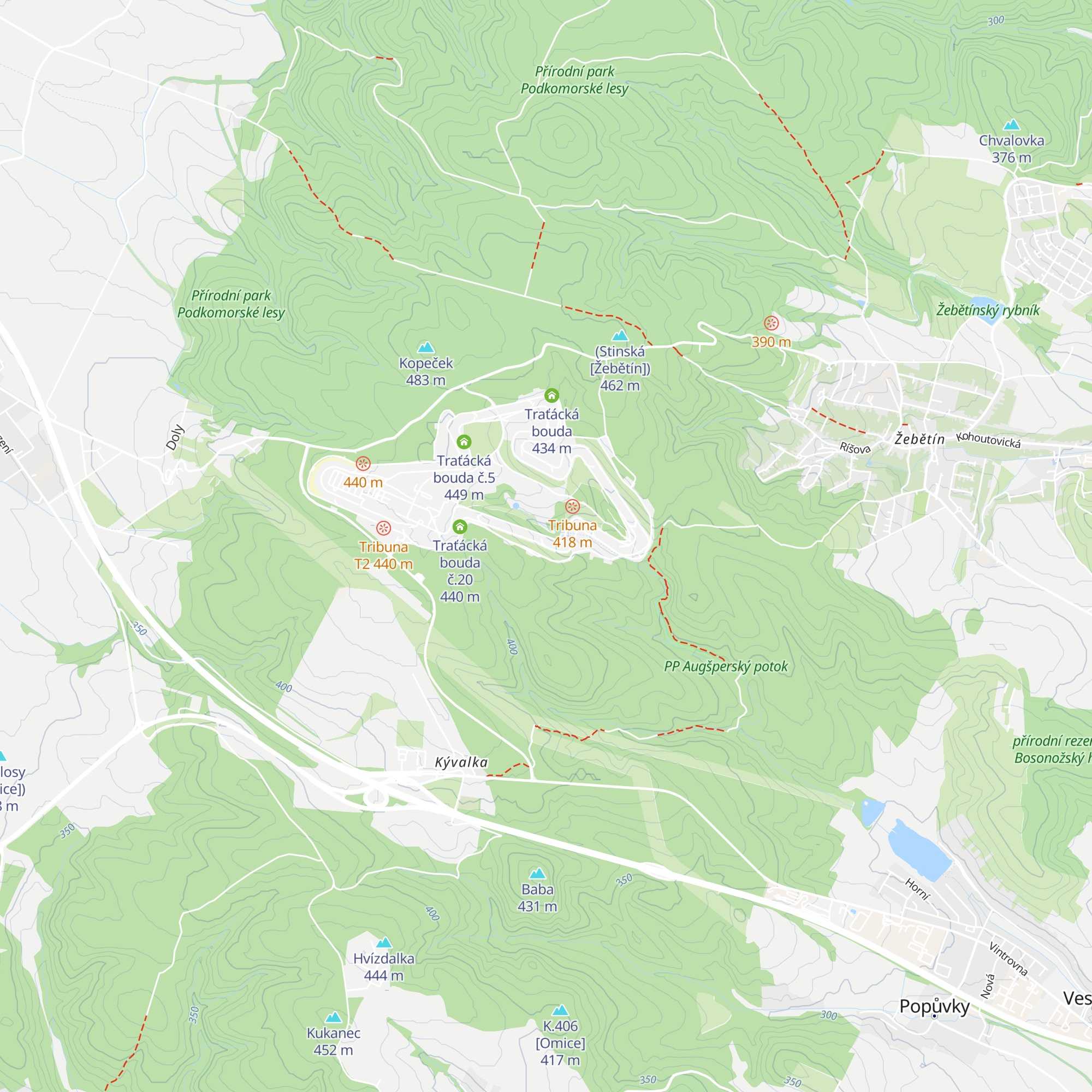 Traťácká bouda č.18 map