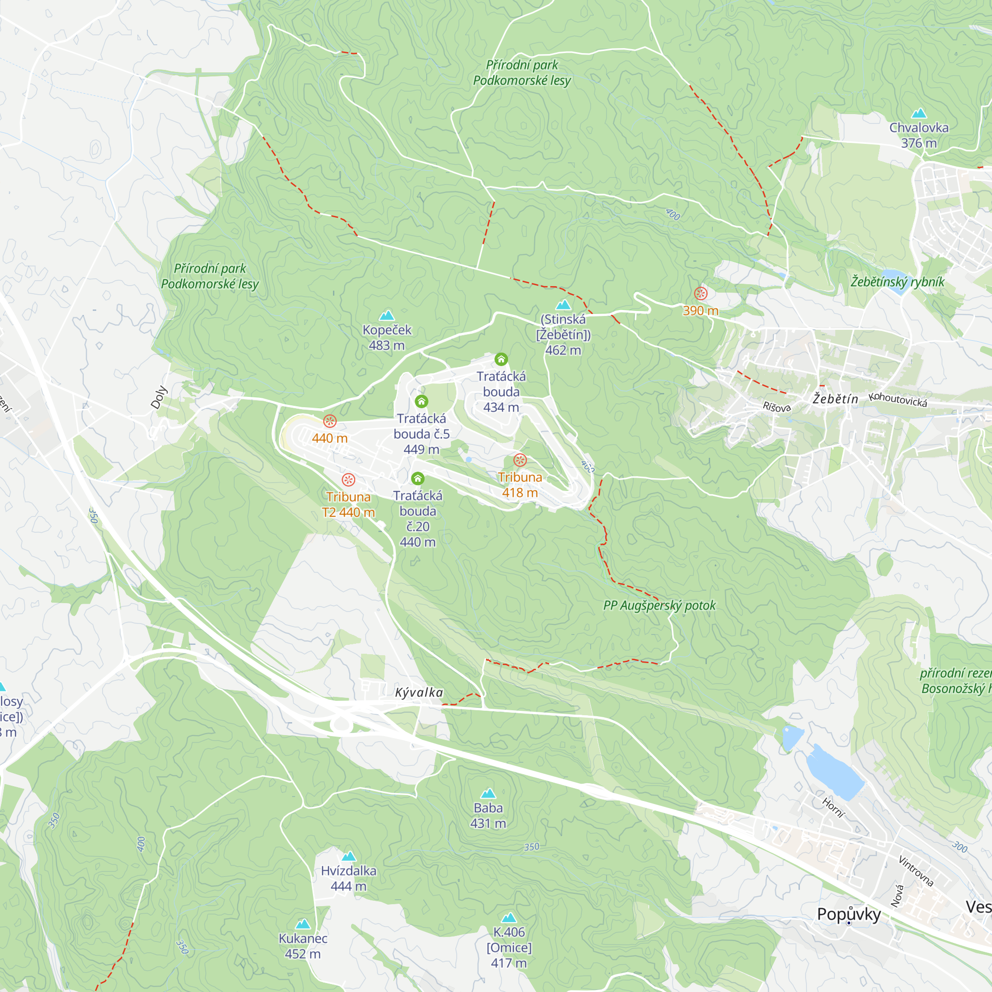 Traťácká bouda č.18 map