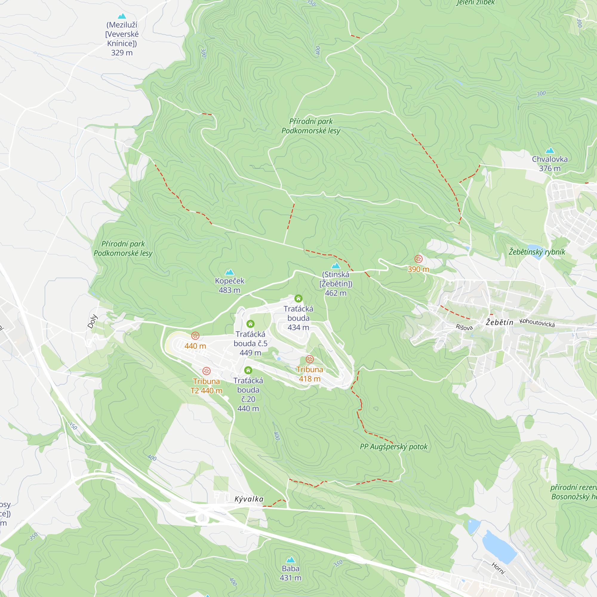 Traťácká bouda map