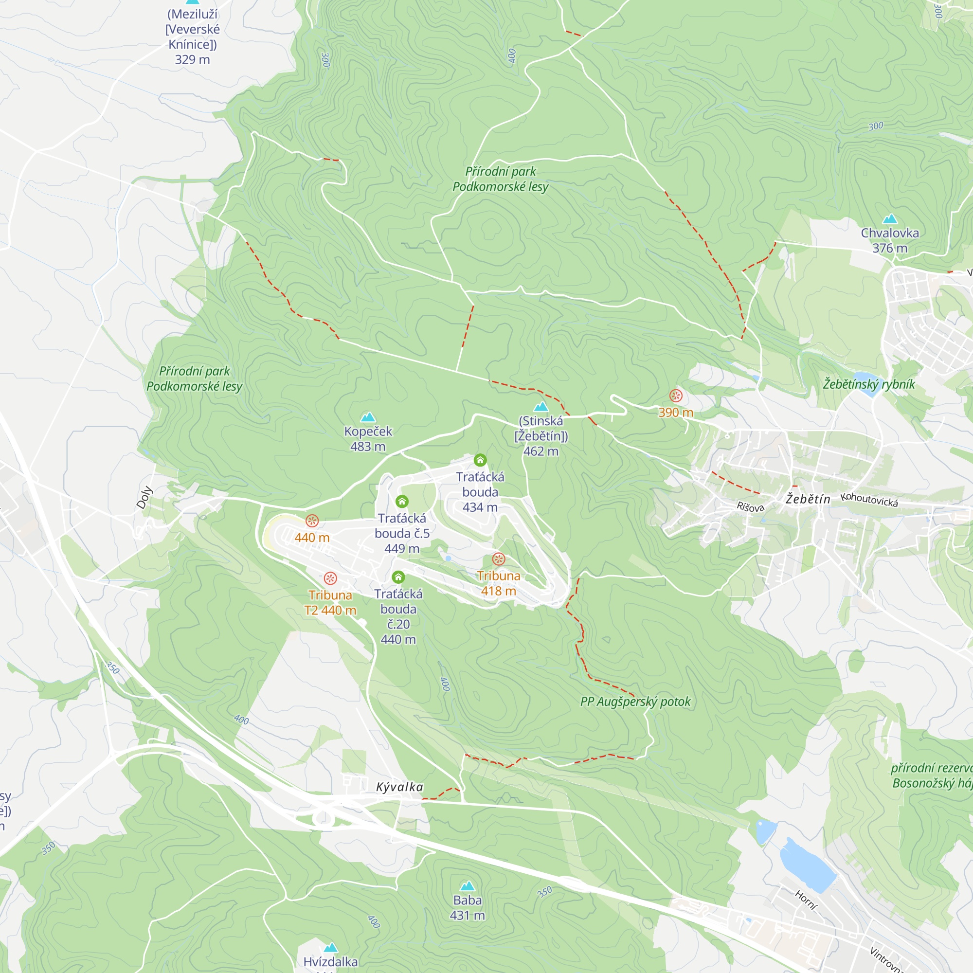 Traťácká bouda č.8 map