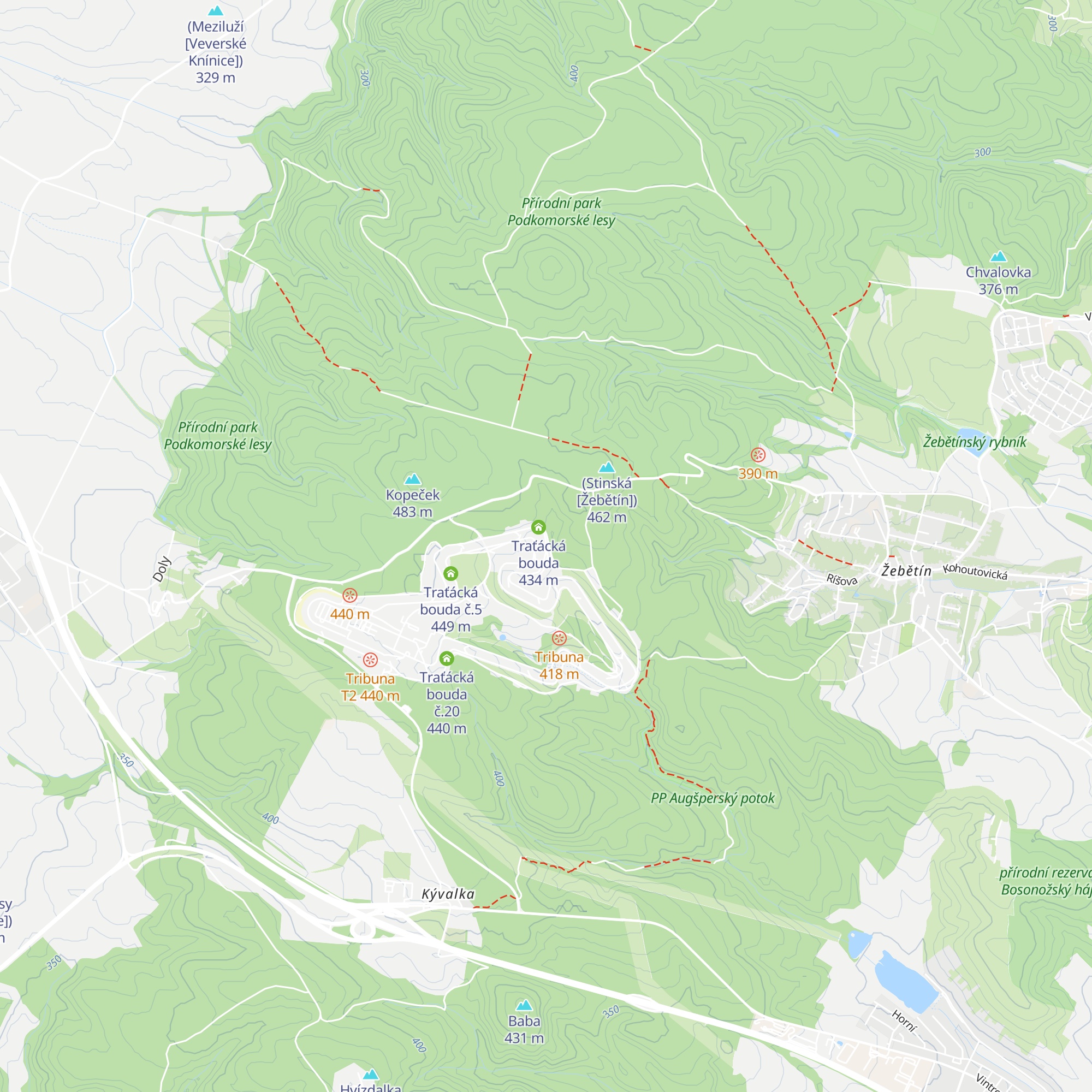 Traťácká bouda map