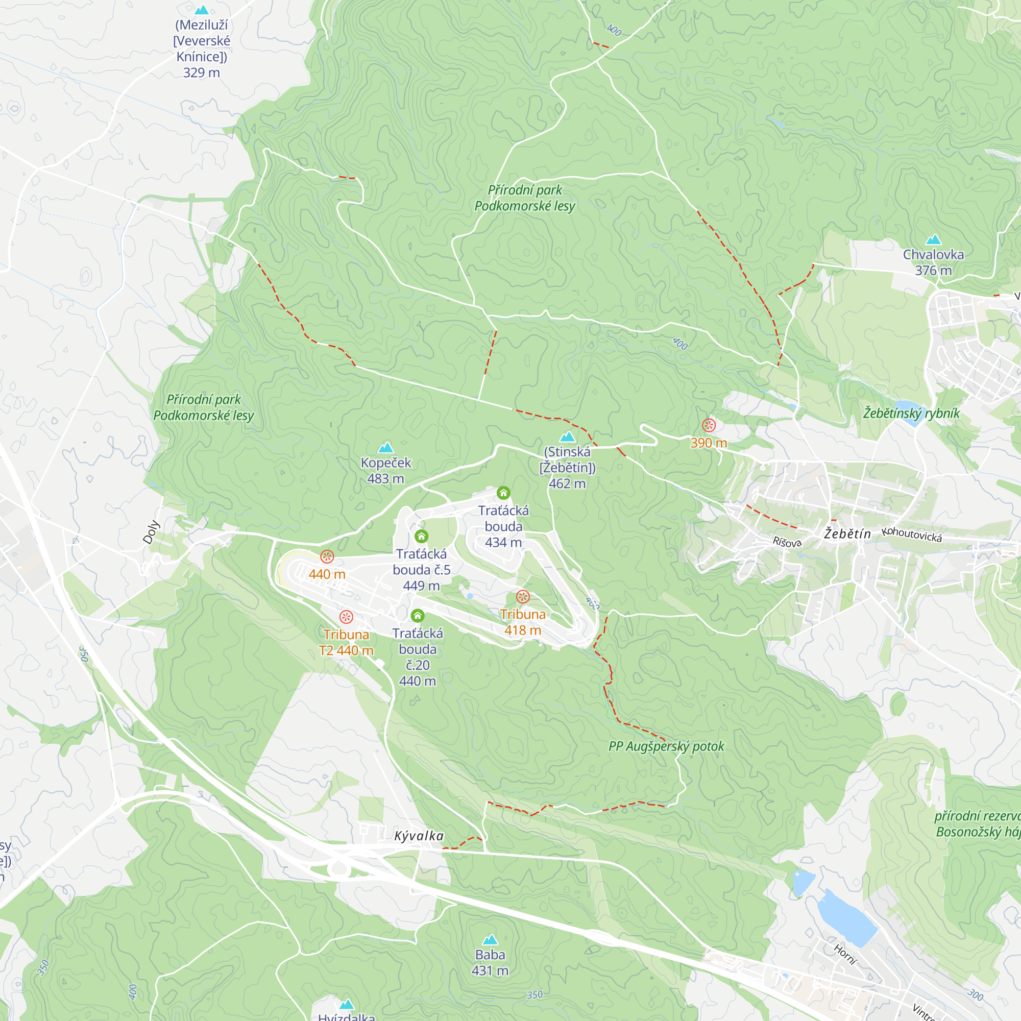Traťácká bouda map