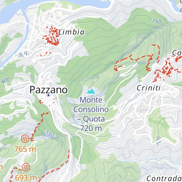 Map of Monte Consolino – Quota