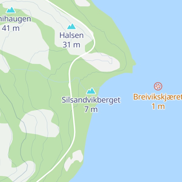 Map of Silsandvikberget
