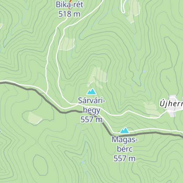 Map of Sárvári-hegy