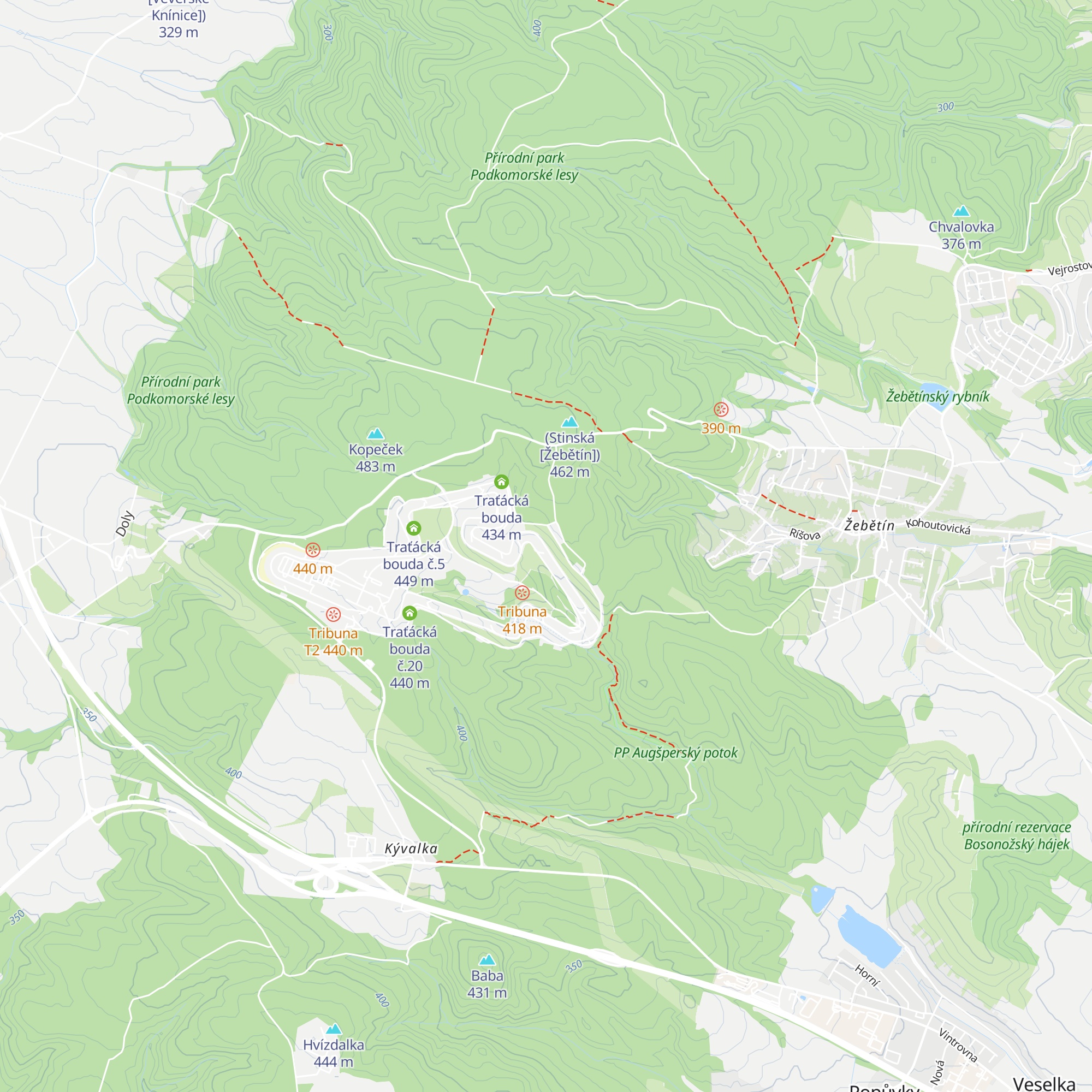 Traťácká bouda č.13 map