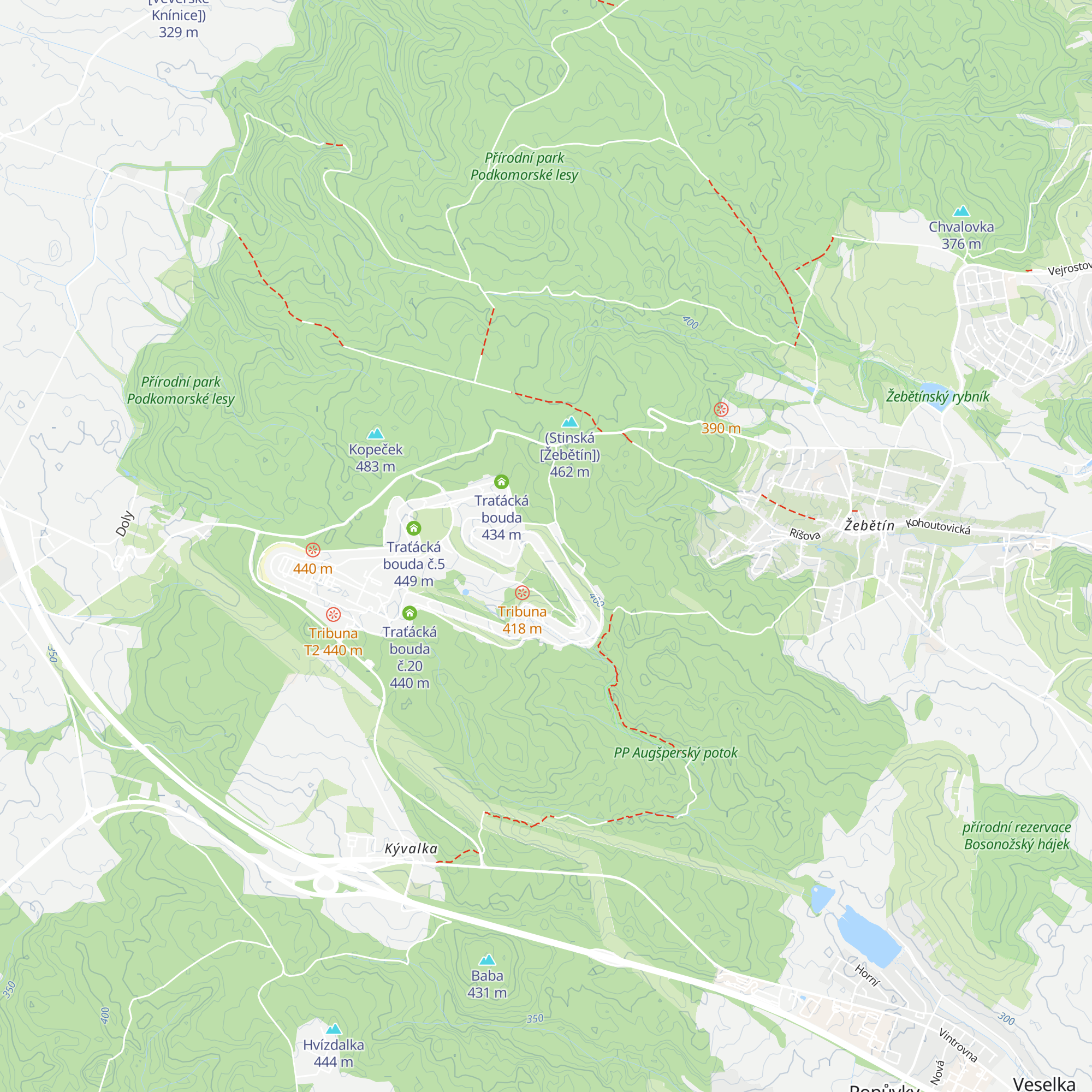 Traťácká bouda č.13 map