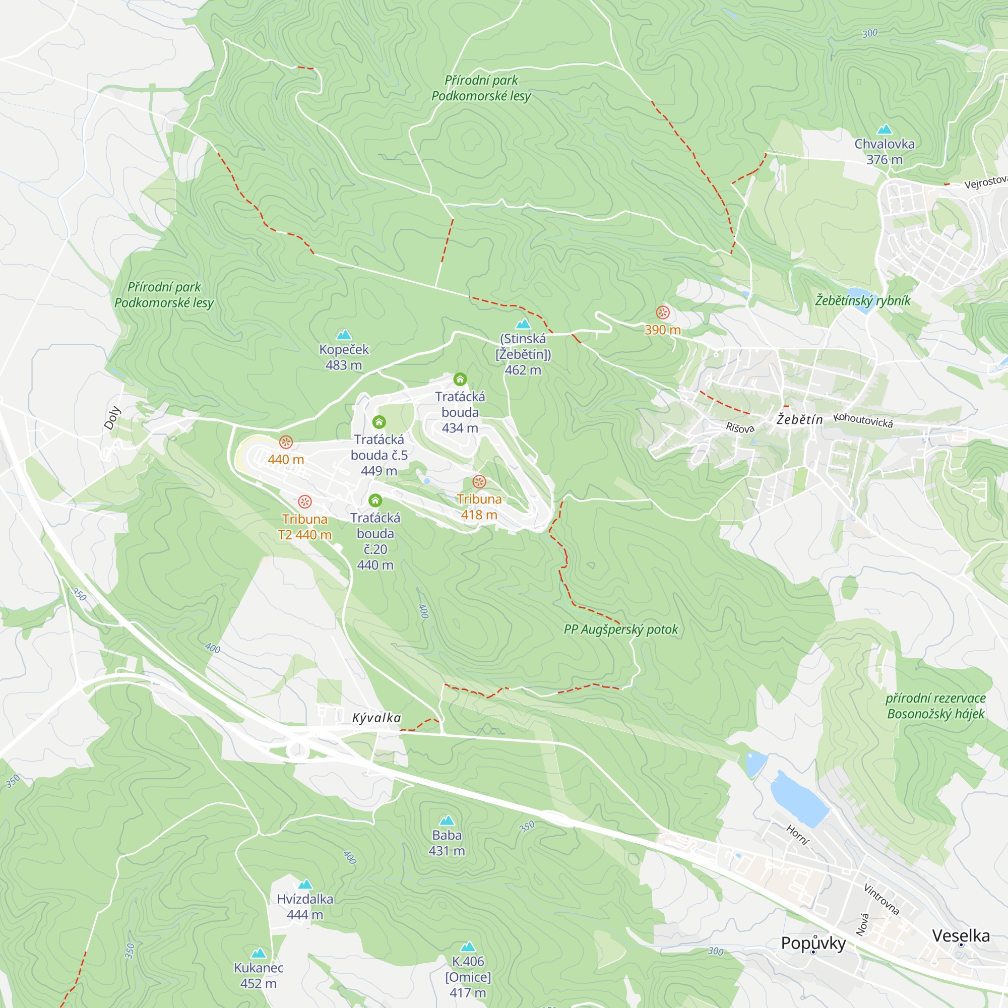 Traťácká bouda č.16 map
