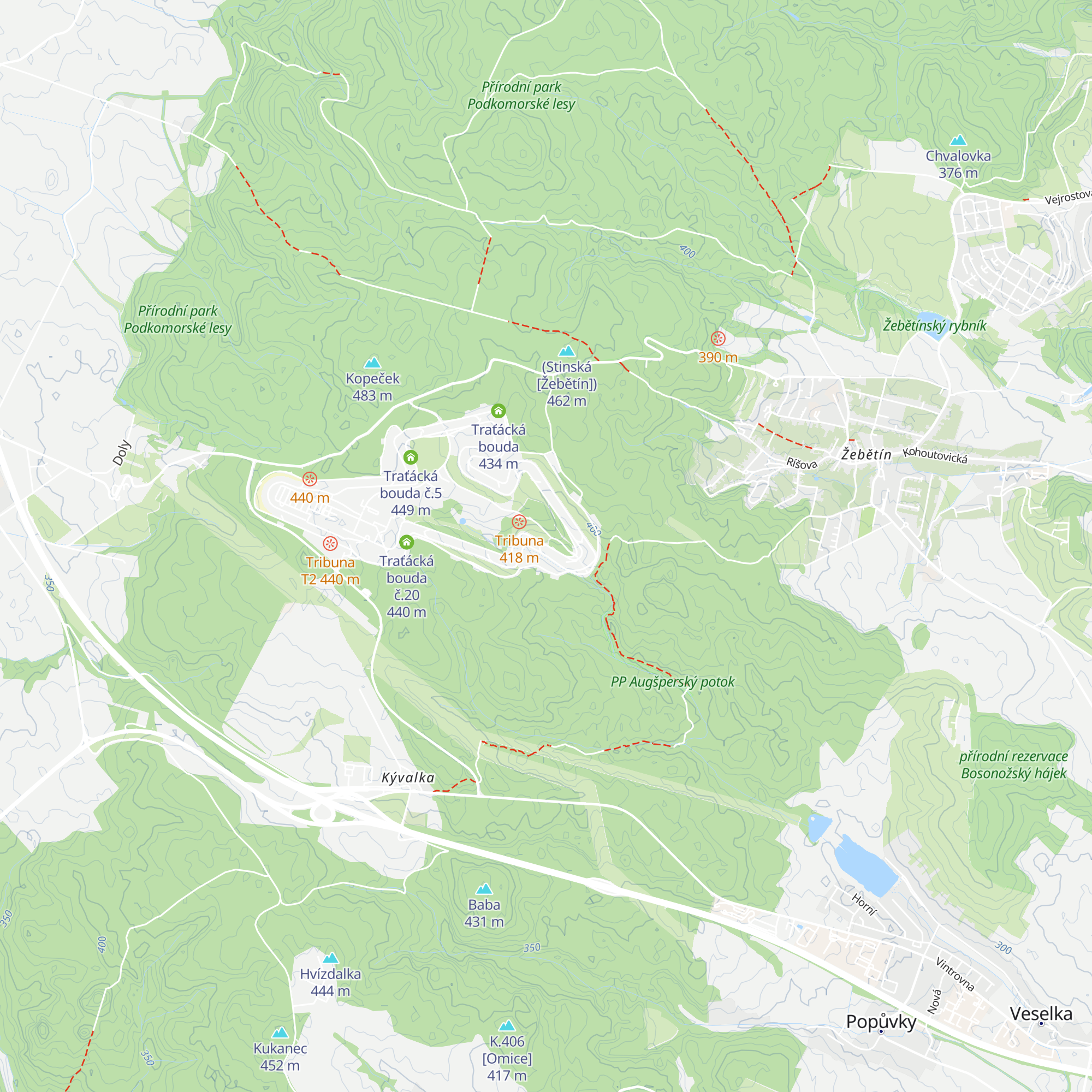 Traťácká bouda č.16 map