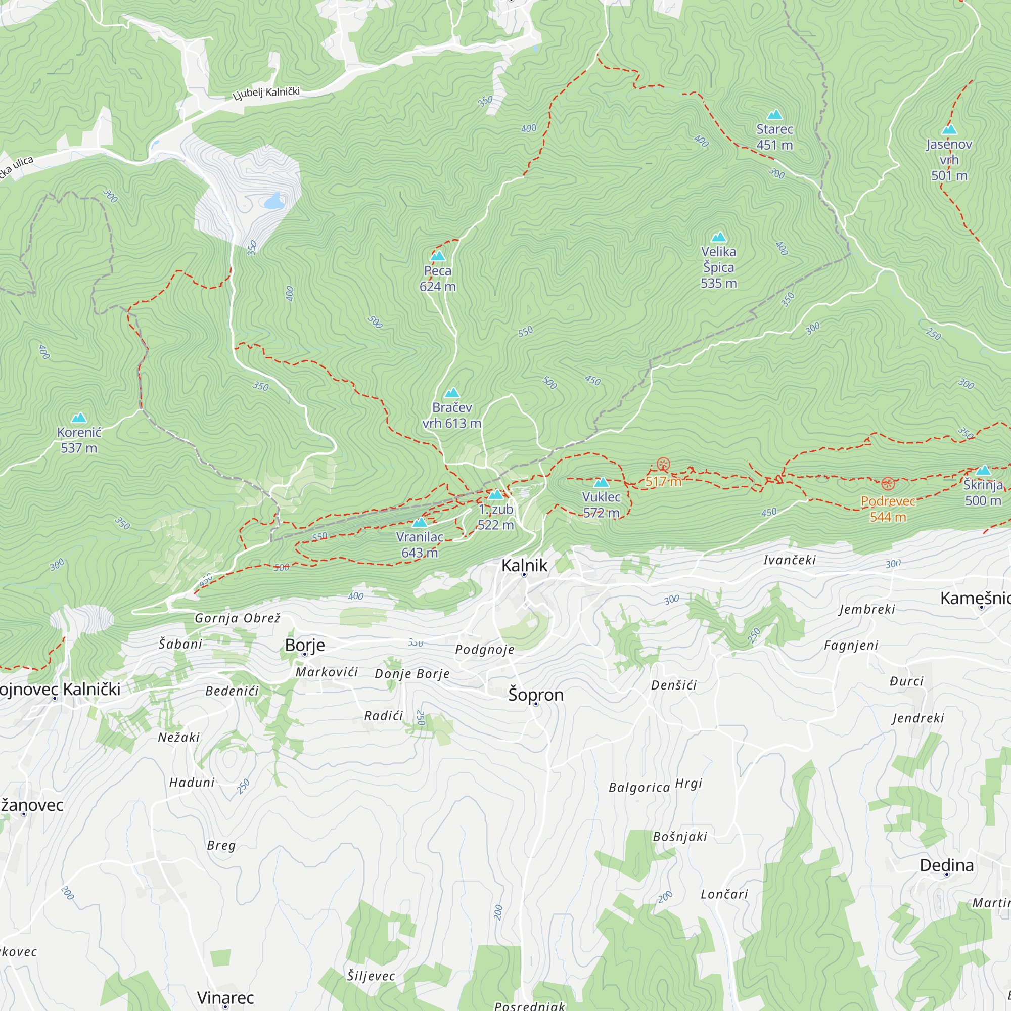 Planinarski dom Kalnik map
