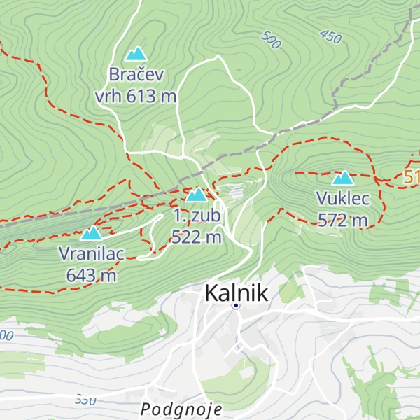 Map of Planinarski dom Kalnik