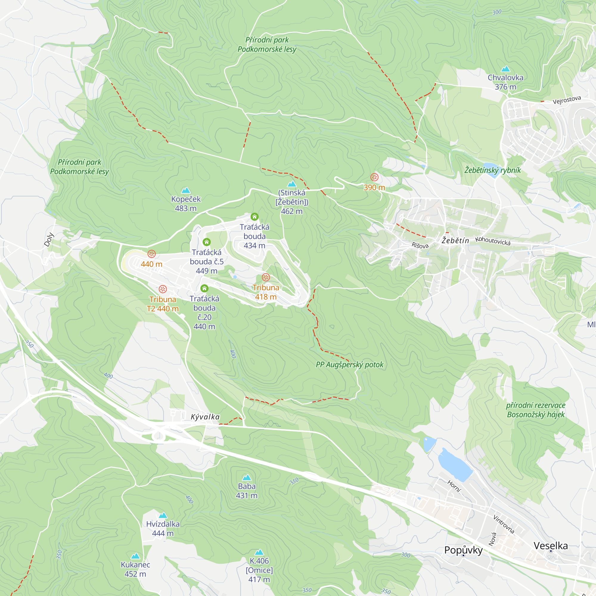 Traťácká bouda č.15 map